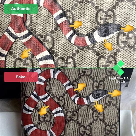 fake gucci snake wallet vs real|authentic gucci gg.